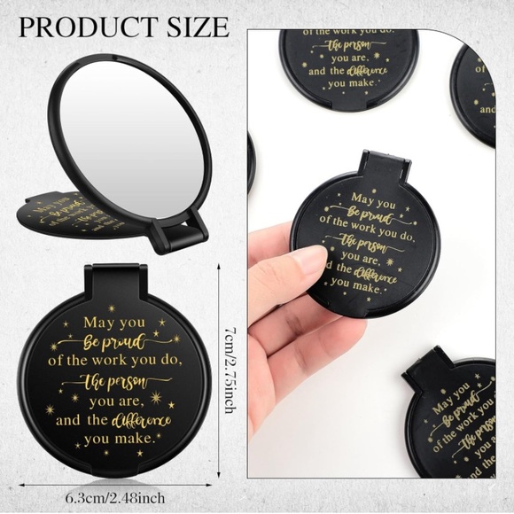 🍀1 Pcs Inspirational a foldable Compact Pocket Mirror - Picture 3 of 7
